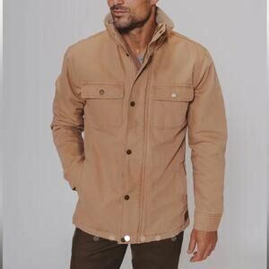 The Normal Brand Canvas Chore Coat Jacket Men's Large Sherpa Collar  Workwear